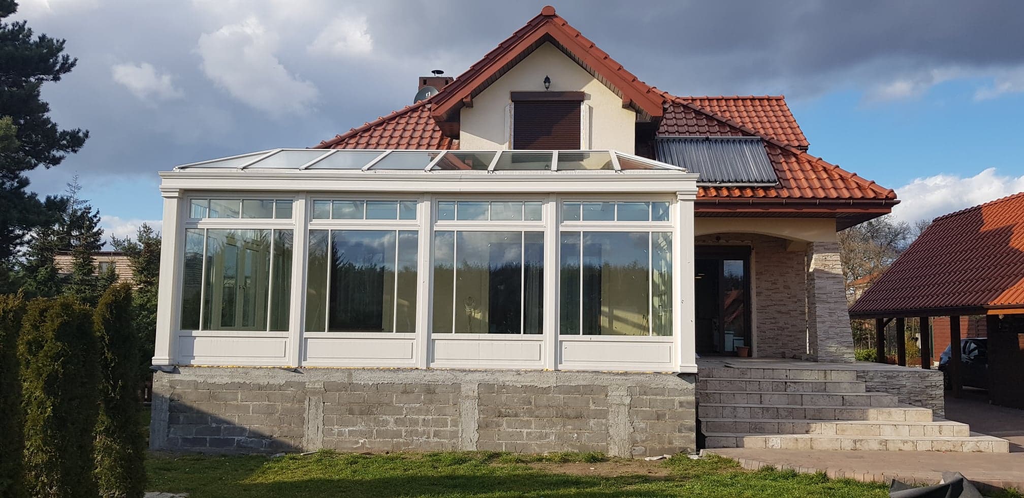 ogród zimowy drewniany