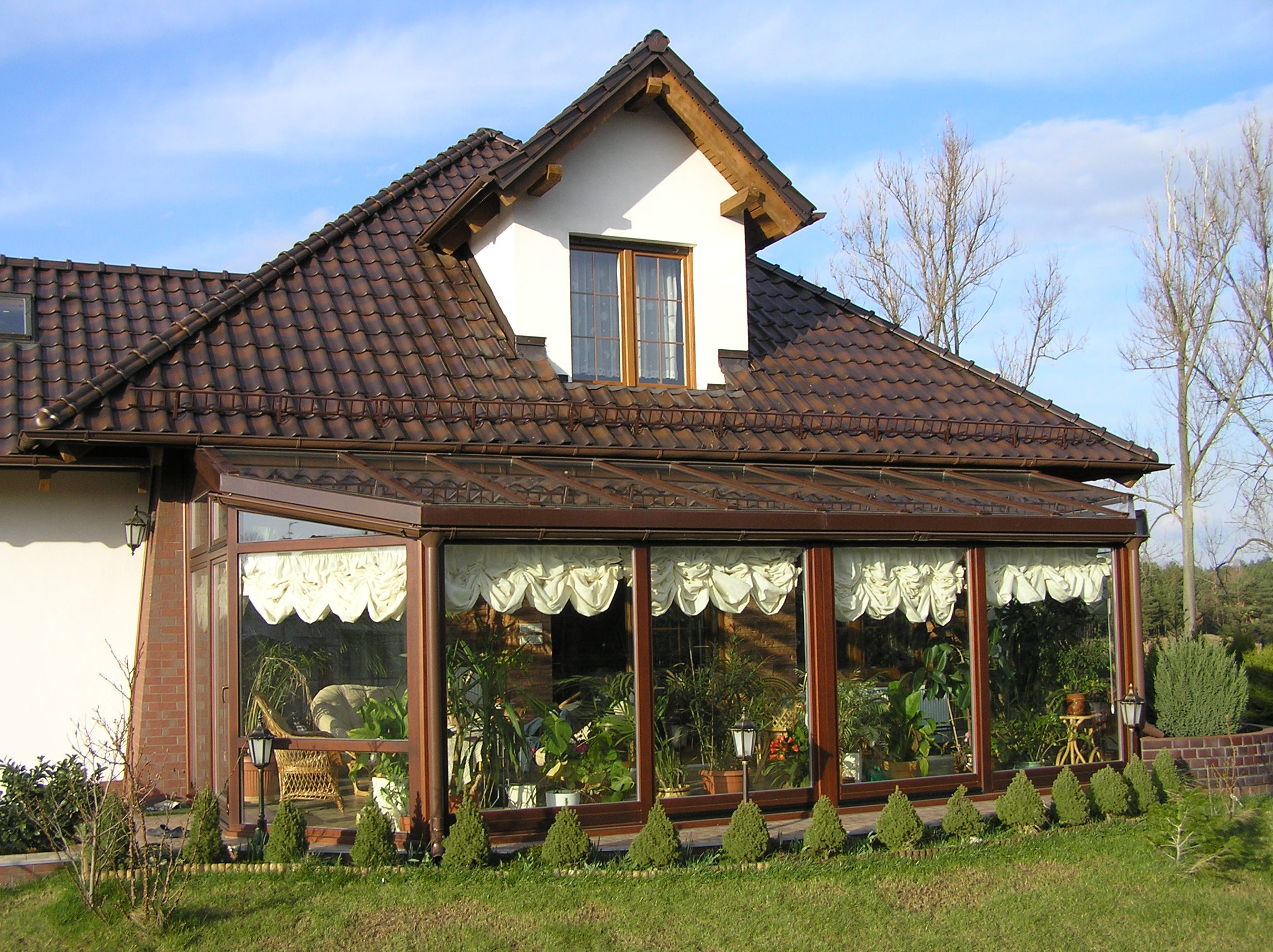 zdjęcie realizacji ogrodu drewnianego zimowego