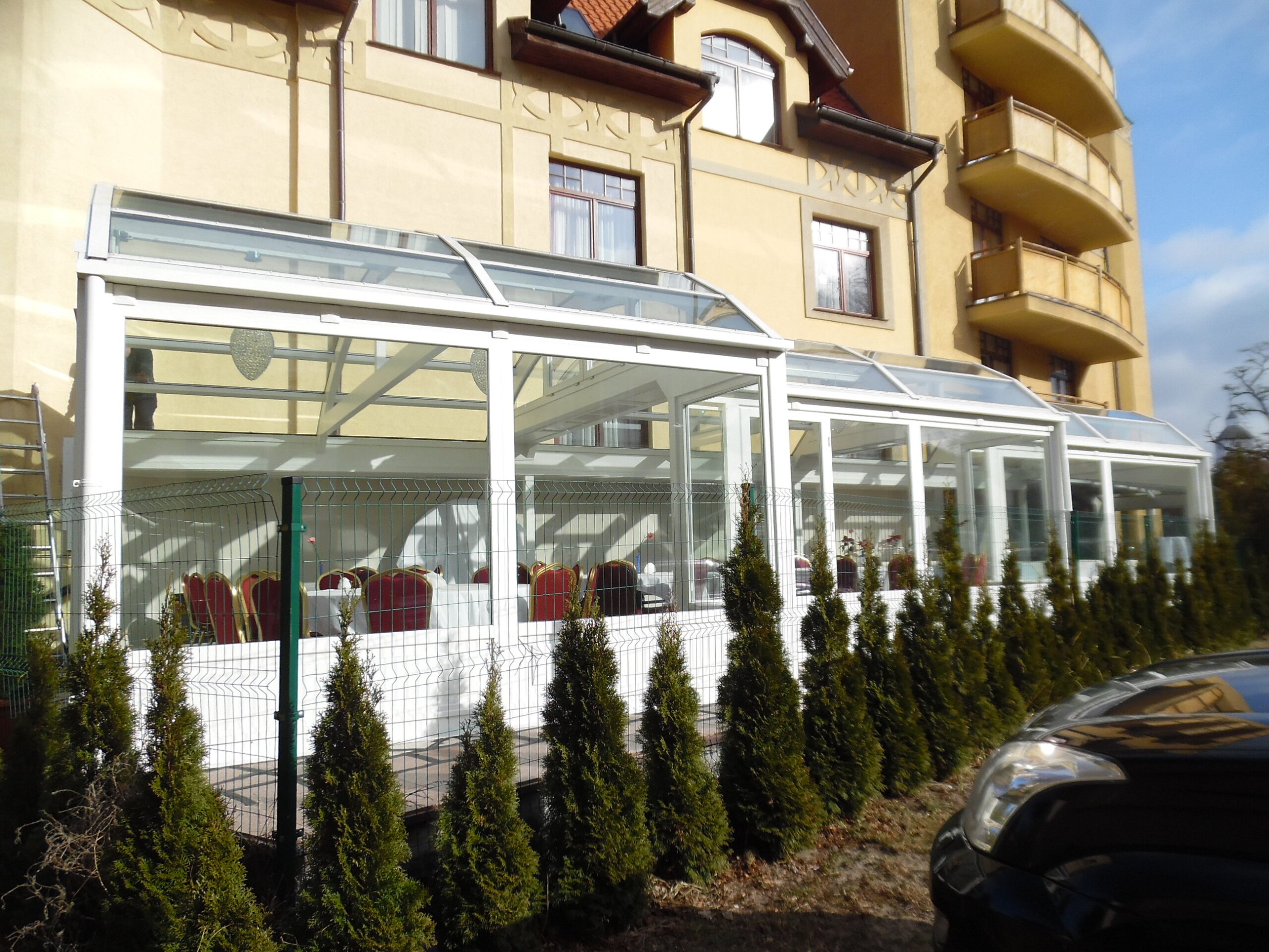 ogród zimowy drewniany zdjęcie z realizacji w Trofanie, Międzyzdroje