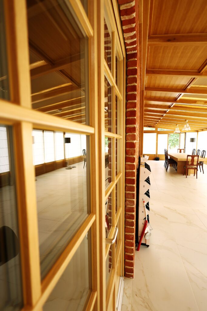 zdjęcie z realizacji ogrodu zimowego drewnianego w grodzisku mazowieckim